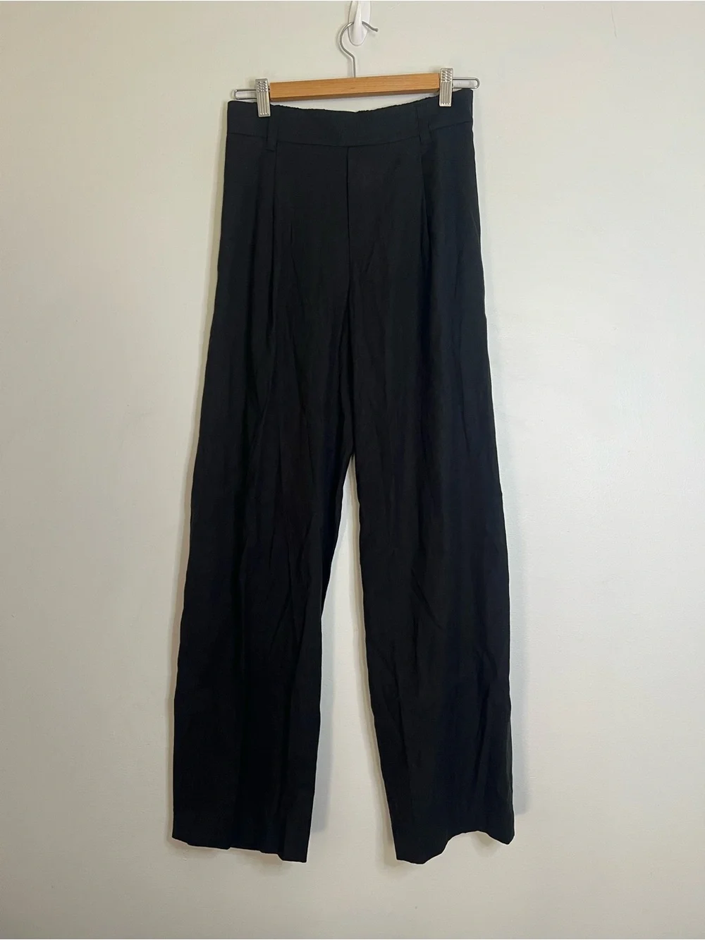 Vince Linen Blend Black Wide-Leg Pants - Women size xsmall